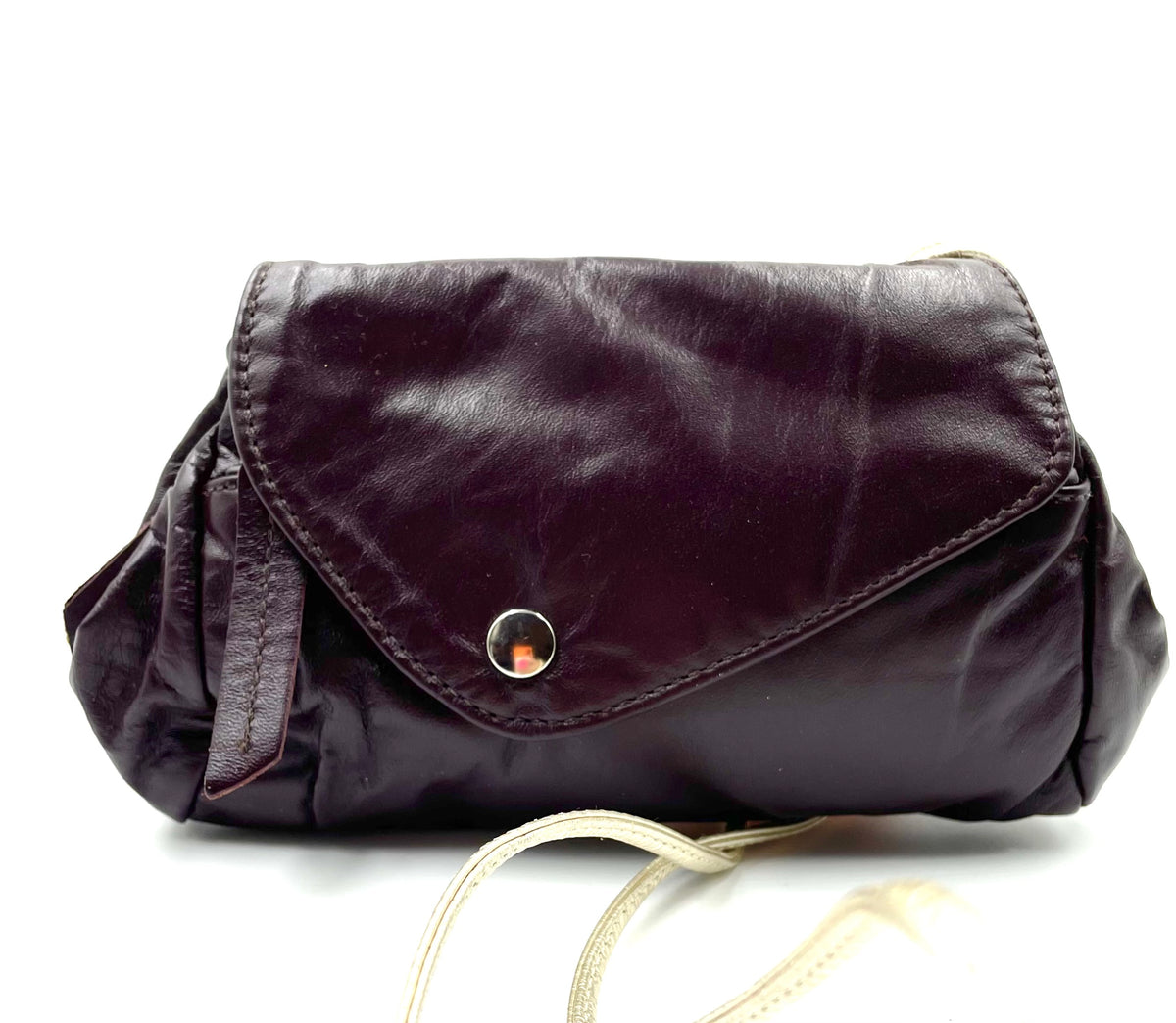 Sofia Premium Leather Crossbody Bag in Oxblood Patent