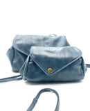 Josephine Crossbody Bag Blue shiny Metallic Denim