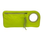 Hands Free Bracelet Clutch -Medium-  neon skin with silver Ring