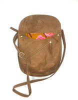 Rolita Crossbody Bag in crinkled lamb leather in whiskey