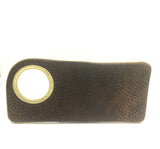 Hands Free Bracelet Clutch -Medium-  limited edition brown embossed  skin gold Ring- marks  on edges