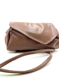 Josephine Crossbody Bag  Taupe Tan patent snake embossed