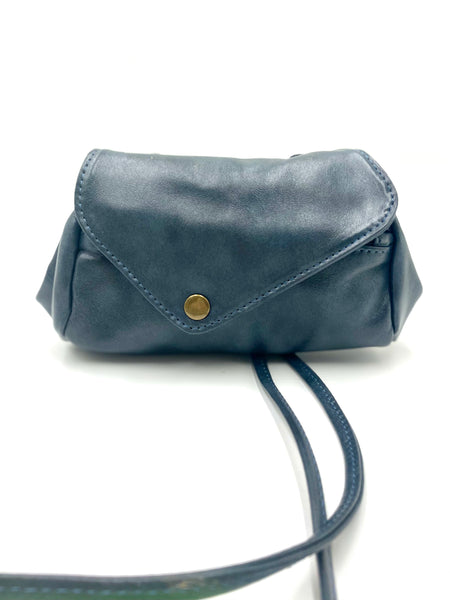 Sofia Convertible Bag in Metallic Blue