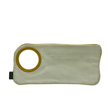 Hands Free Bracelet Clutch -Medium-  White skin Yellow Ring- marks  on edges