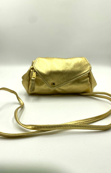 Sofia Convertible Bag in Metallic soft as butter Gold color