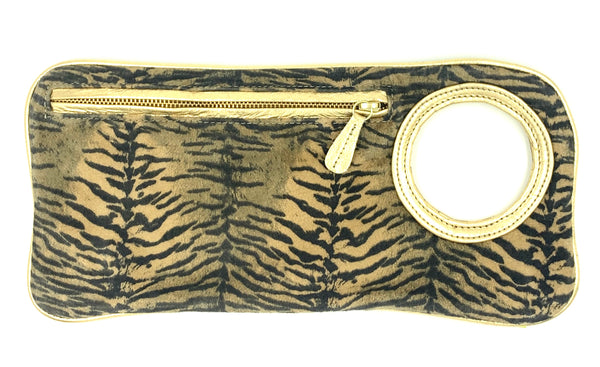 Leopard Suede Wallet Clutch